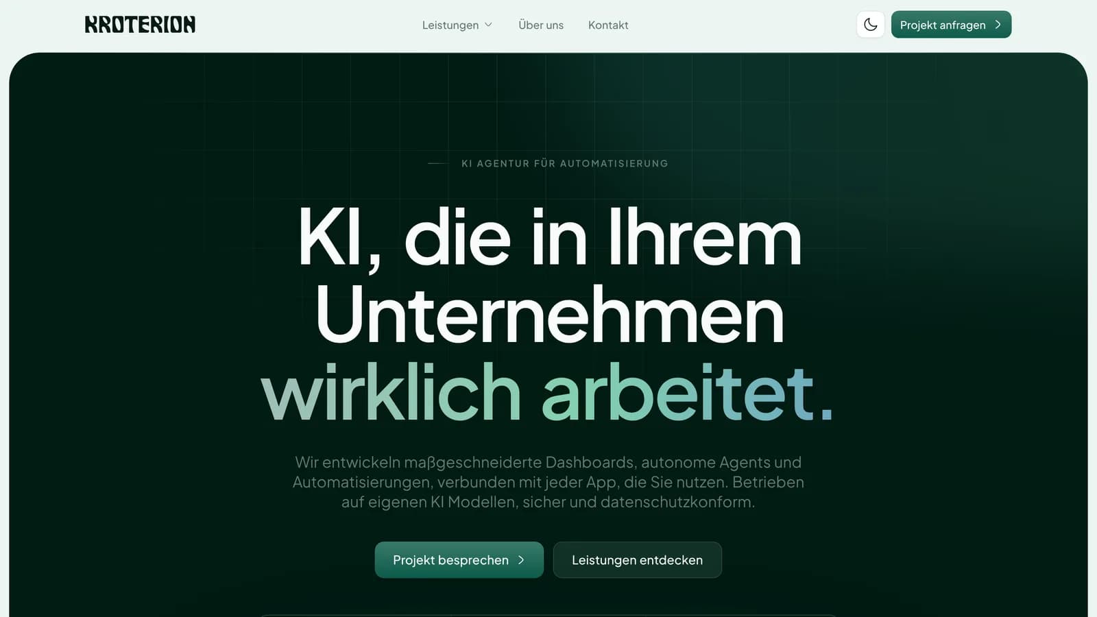 Screenshot der Webseite kroterion.com