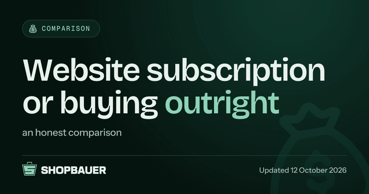 Cover image for the comparison Website subscription or buying outright: an honest comparison
