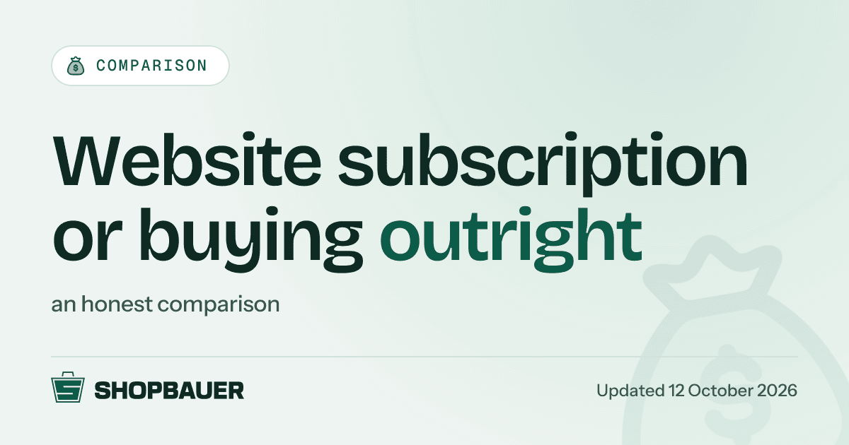 Cover image for the comparison Website subscription or buying outright: an honest comparison