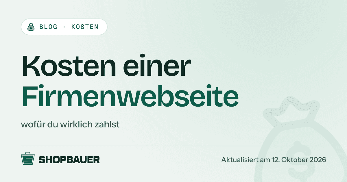 Titelbild zum Artikel Kosten einer Firmenwebseite: wofür du wirklich zahlst