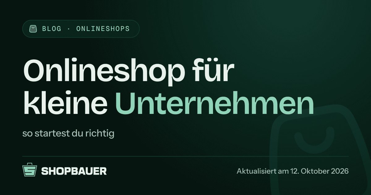 Titelbild zum Artikel Onlineshop für kleine Unternehmen: so startest du richtig