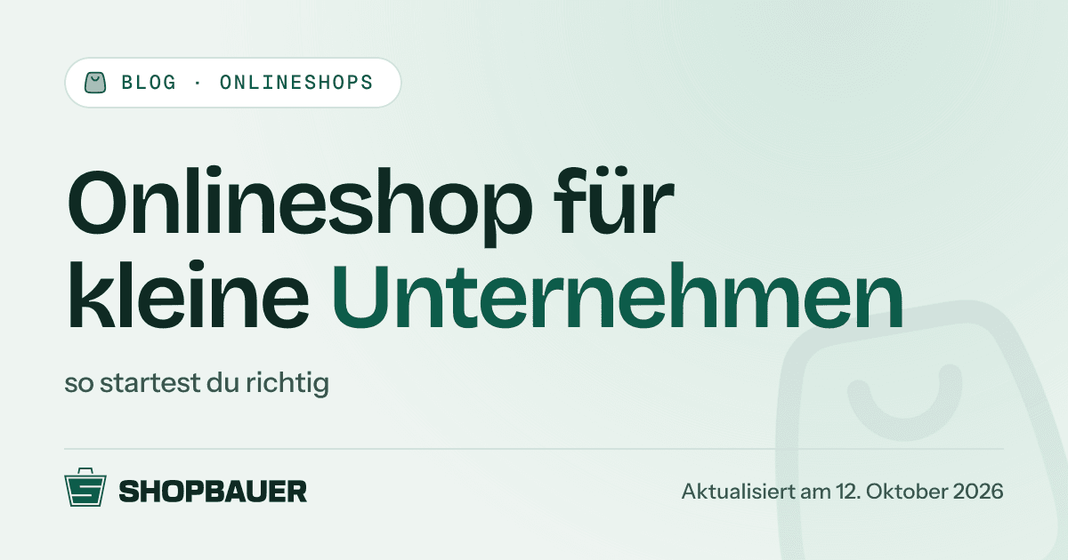 Titelbild zum Artikel Onlineshop für kleine Unternehmen: so startest du richtig